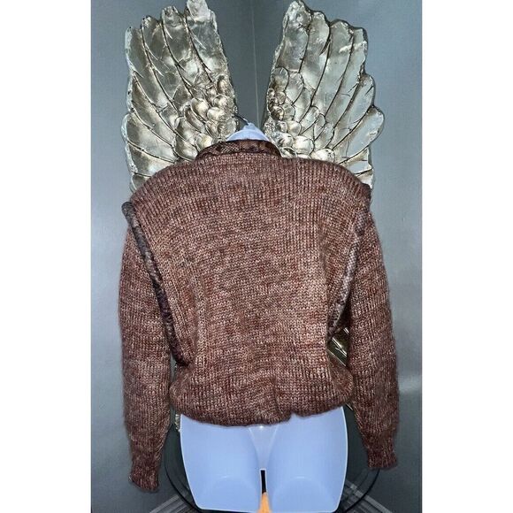 Rare VINTAGE Steven Shatz Wool And Snake Leather Sweater - Picture 11 of 16